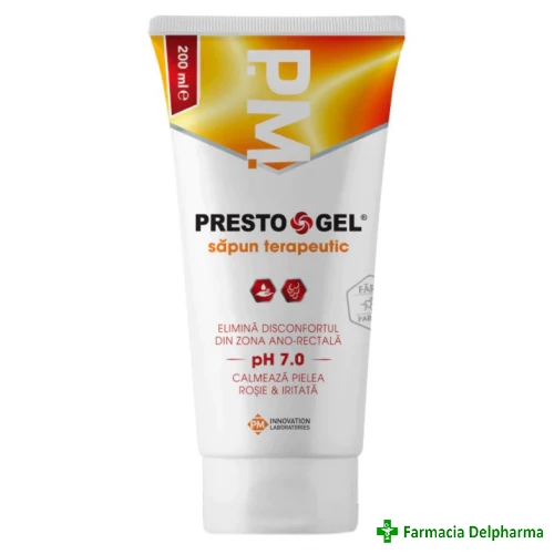 Prestogel sapun terapeutic x 200 ml, P.M. Innovation Laboratories